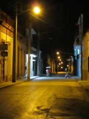 Las Tunas - A Street at Night