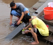 Washing Laundry In the Muddy Yantze