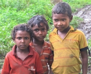 Indiginous Children Living on an Elephant Preserve